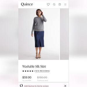 Quince Silk Midi Skirt